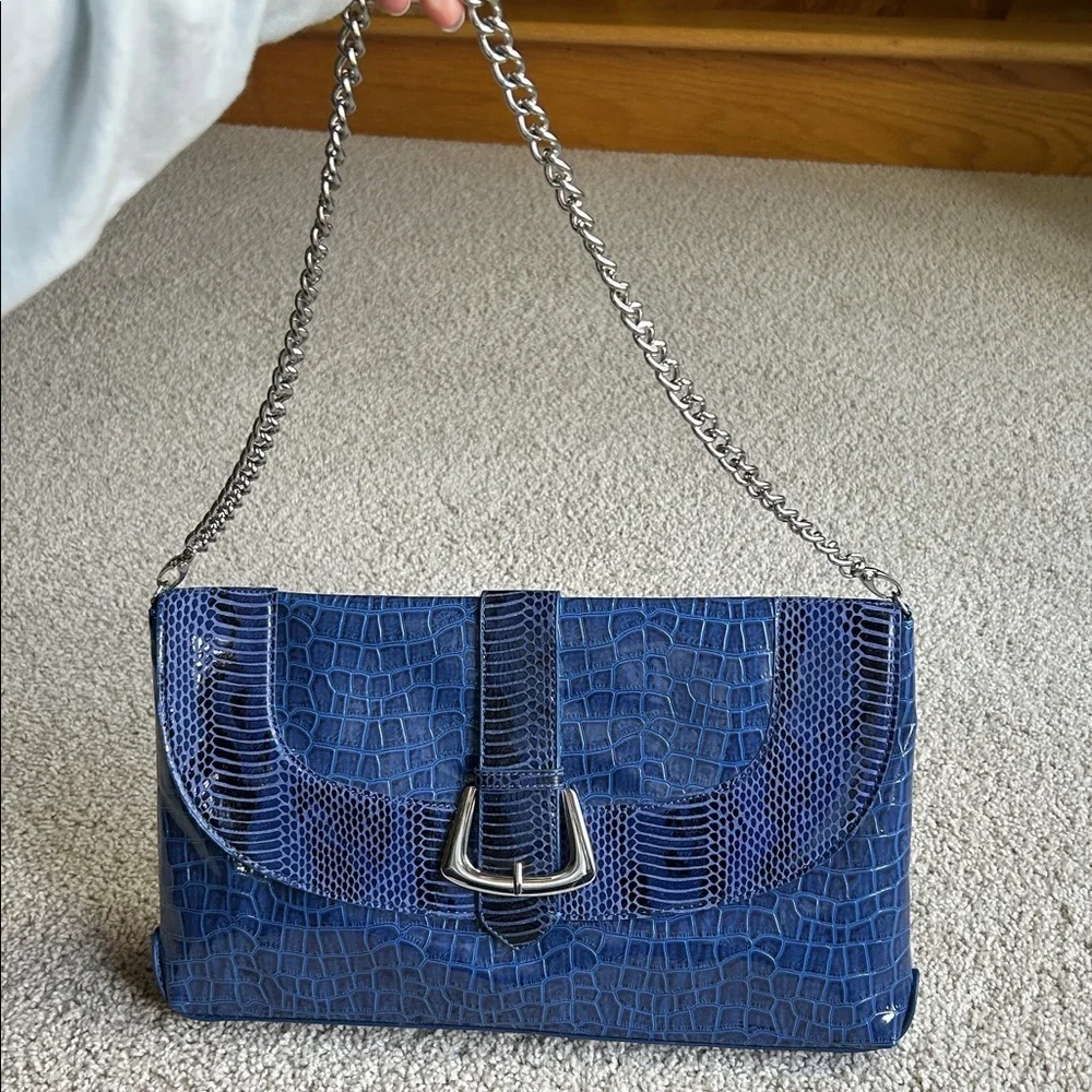 White House, black market, navy blue envelope purse - Picture 5 of 5